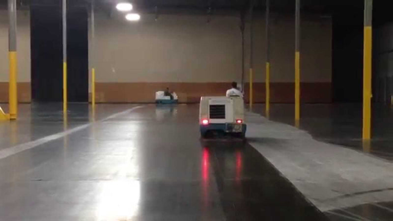 Warehouse floor polishing and sealing