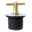 FACTORY CAT 5-727  PLUG-DRAIN HOSE 2 INCH STAINLESS STEEL W/ BRASS HANDLE