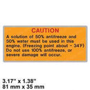MINUTEMAN 3332064  DECAL - CAUTION ANTIFREEZE
