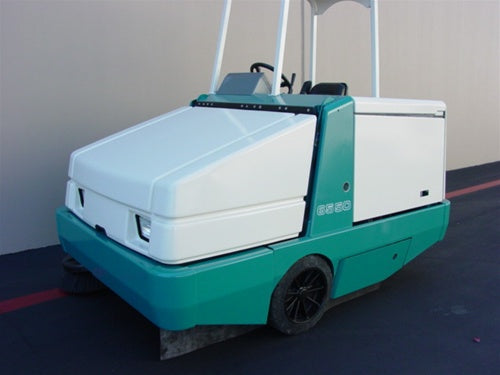 Used Tennant 6550 diesel rider sweeper